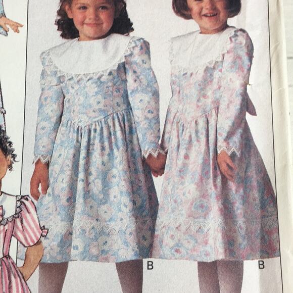 Vintage‎ 1989 Butterick Sewing Pattern 3261 Girl's Dresses Size 5-6-6X - Picture 4 of 12